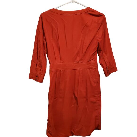Anthropologie Maeve Anaheim Orange Button up shirt dress, size 2 - Picture 5 of 10